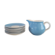 6 saucers and milk jug 1950s Villeroy and Boch Mettlach