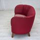 1960s, Danish 2-seater "Banana" sofa, furniture wool, oak wood legs.