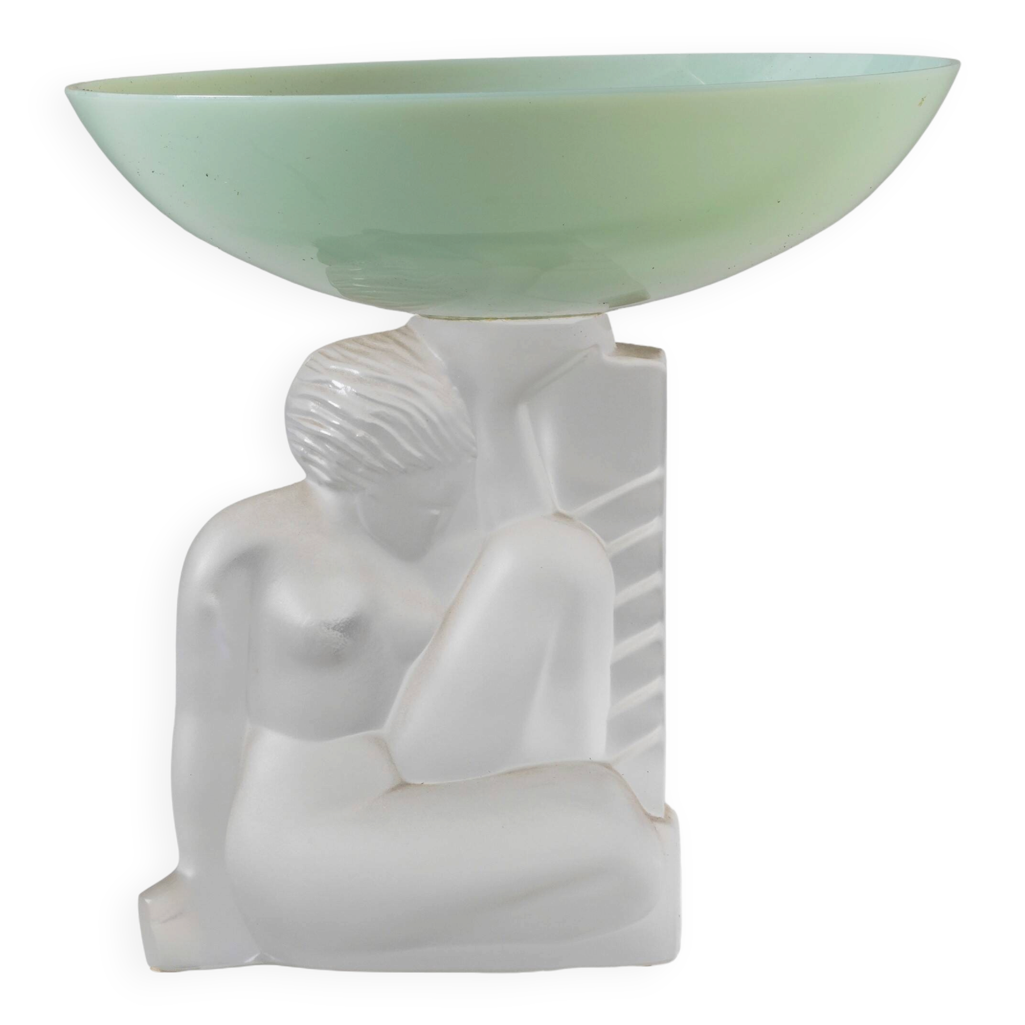 Art Deco crystal bowl, Cristal Sèvres France ca. 1930s