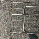 Set of 4 Gastone Rinaldi style chairs in chrome metal