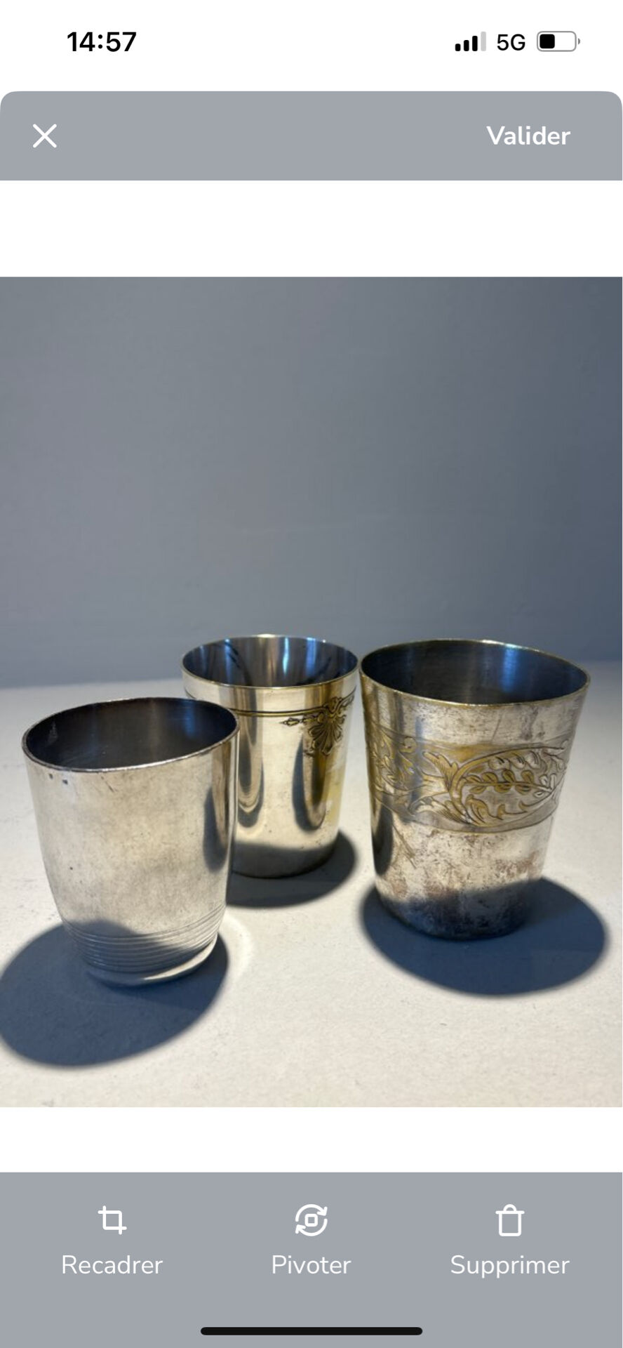 Set of three cups