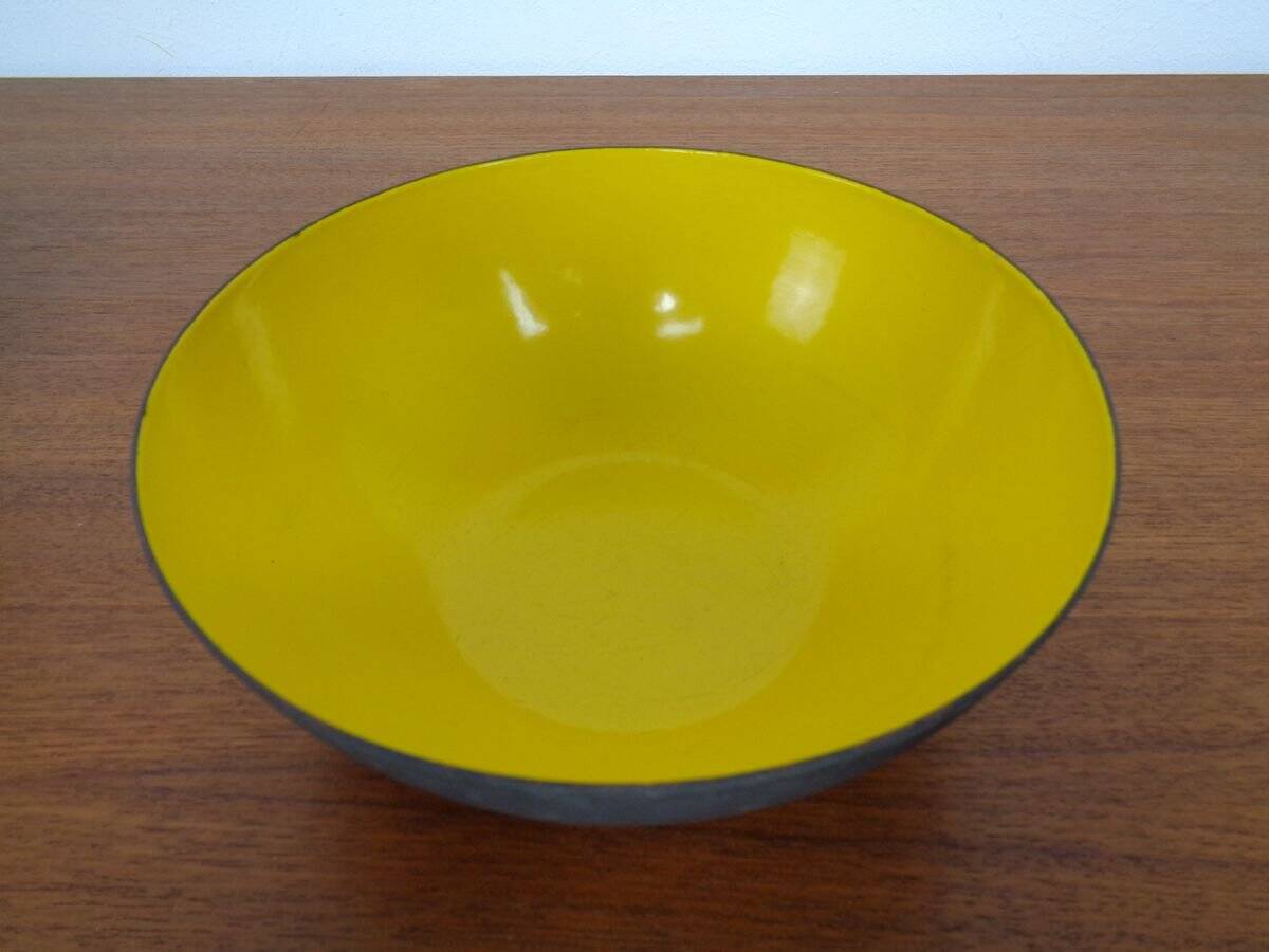 Yellow Krenit Bowls by Herbert Krenchel Torben Ørskov, Set of 3, 1960s