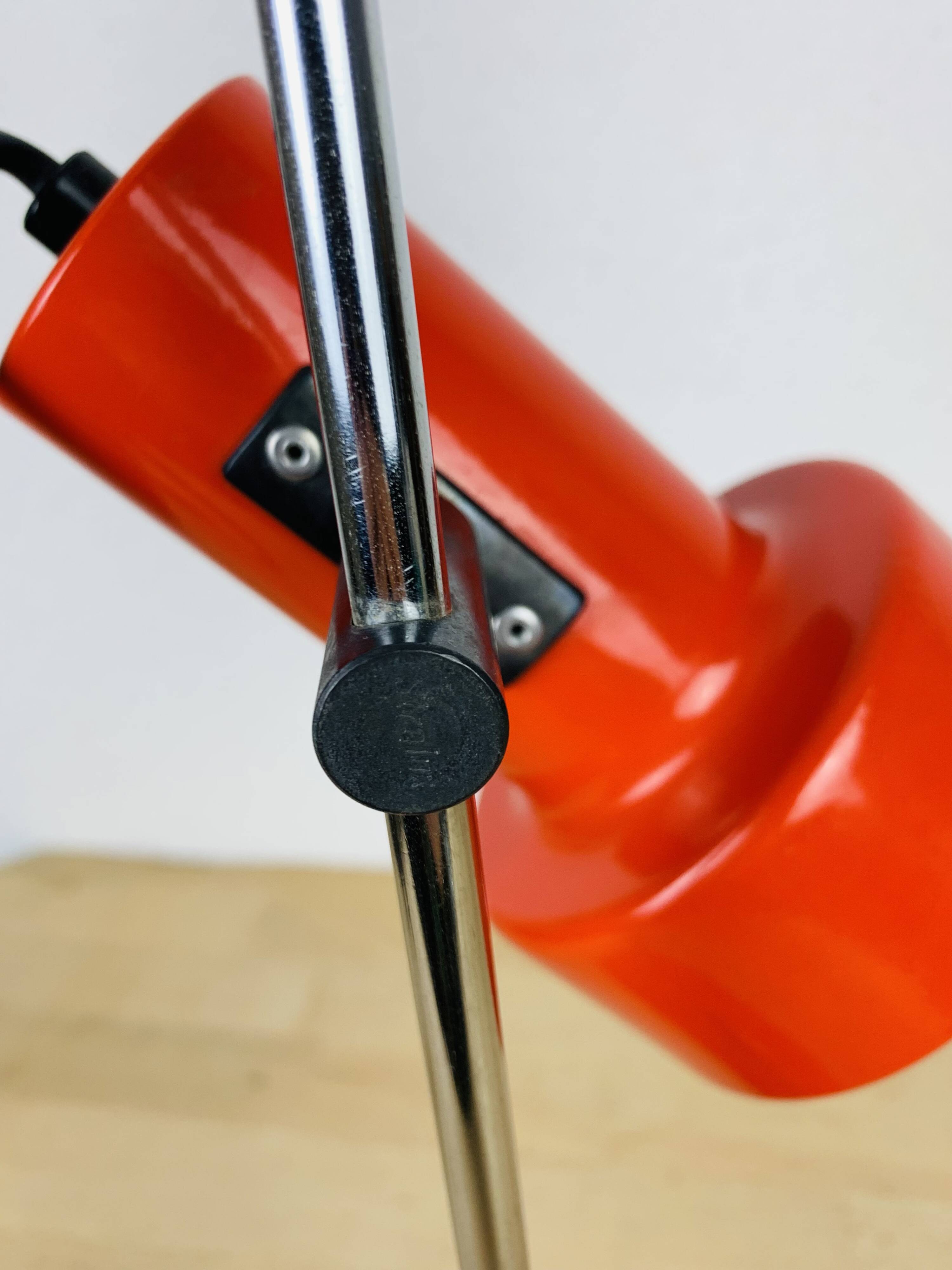 Stralux 70s red spotlight desk lamp