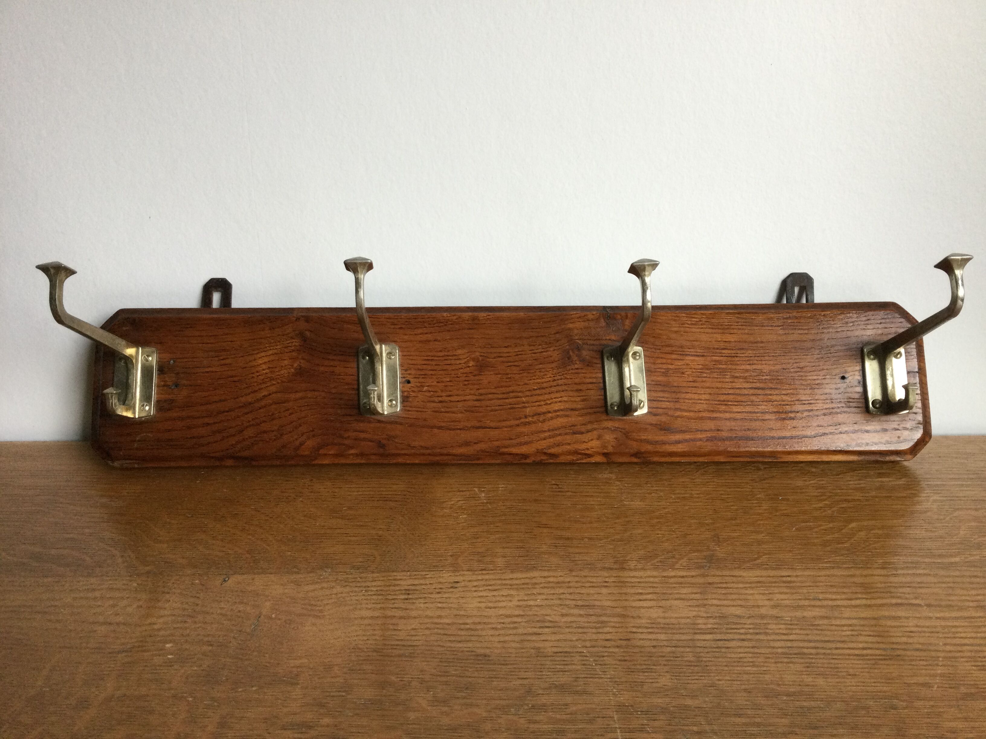 Coat rack 4 hooks art deco