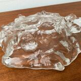 Frosted glass bowl with snail patterns, 1960s.