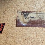 Opal tripod table in graphic glass from the 60s