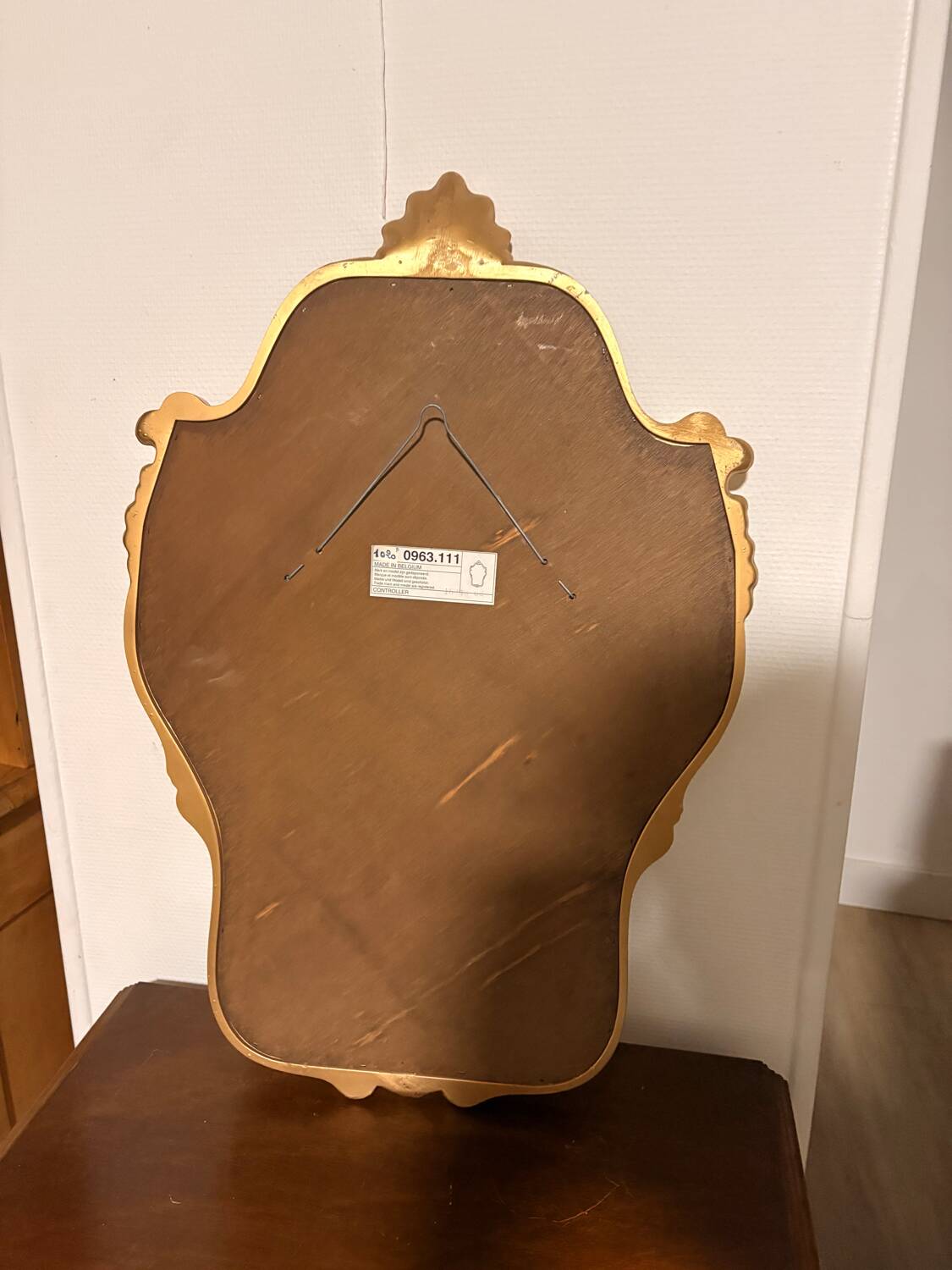 Antique Oval Wall Mirror Gold Louis XV Style Rocaille Rococo