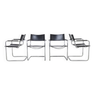 4x Chaise Bauhaus MG5 à structure tubulaire par Matteo Grassi