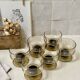 Smoked glass cups