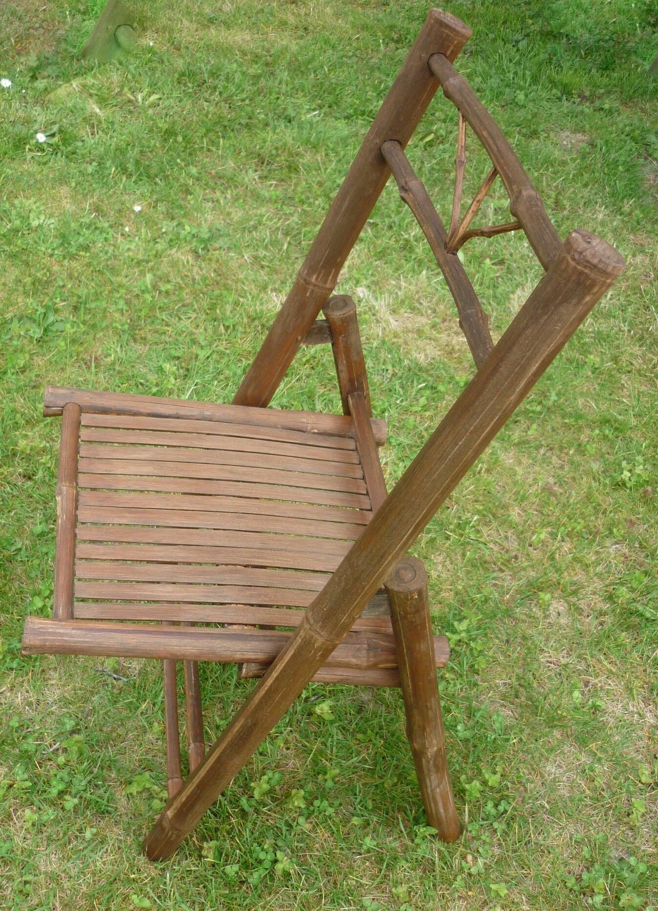 Bamboo child folding chair