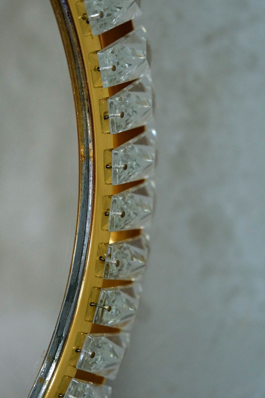 Gilded Mirror with Bakalowits Crystals from Palwa, 1960