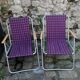 Duo of folding chairs 70s