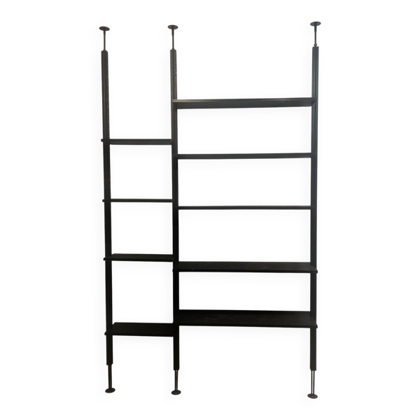 Bibliothèque en bois noir, années 1960
