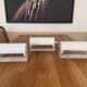 Set de 3 appliques vintage orientable métal laqué blanc, IKEA 1980