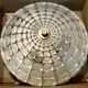 Vintage aluminum and glass ceiling light by Peill & Putzler 1970