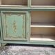 2 library furniture ceruse wood green and gold