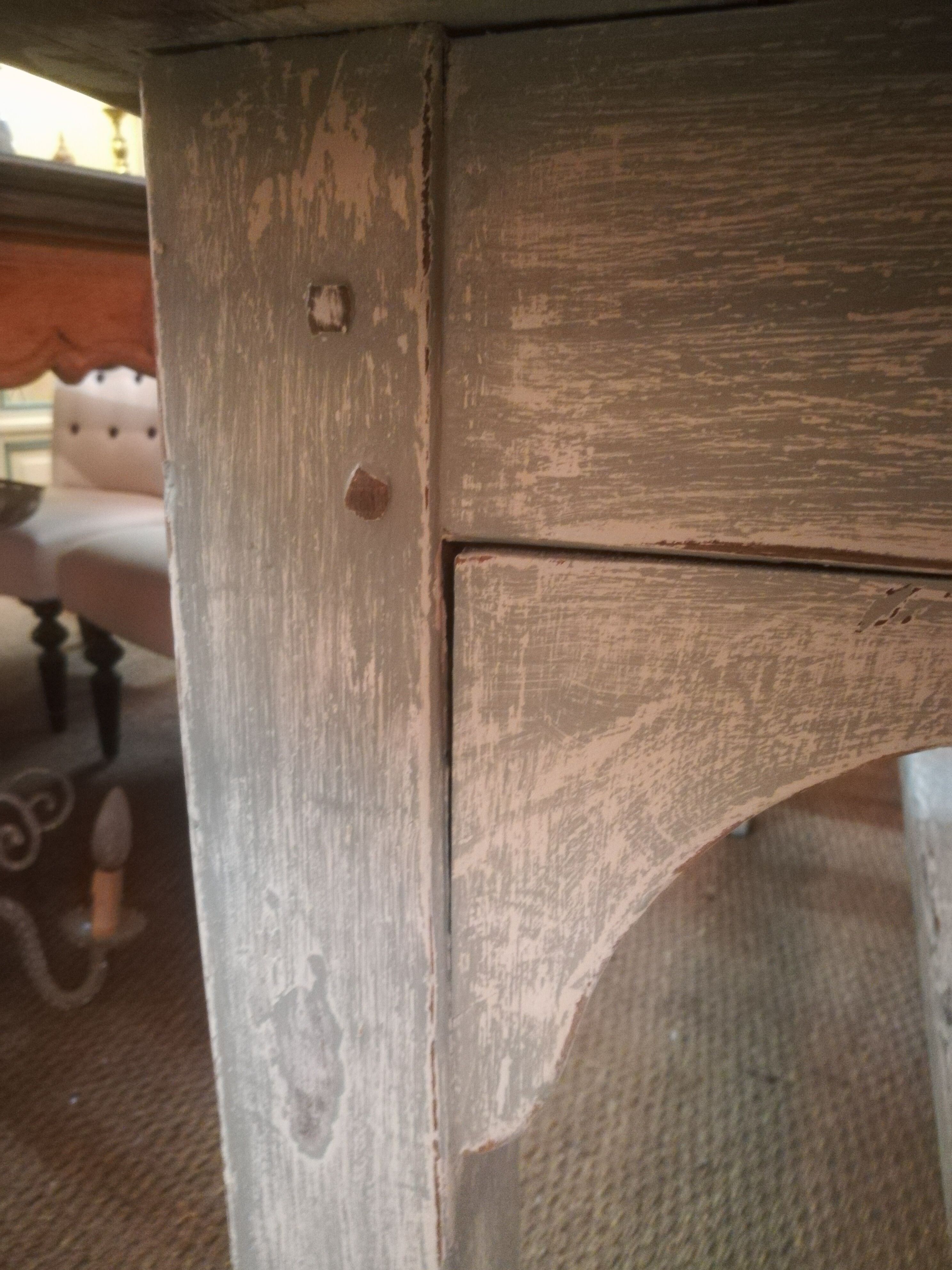 Patinated farm table