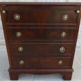 Mahogany veneer bar furniture, English manufacture of the XXth century with a drawer