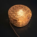 Round ceiling light in molded glass