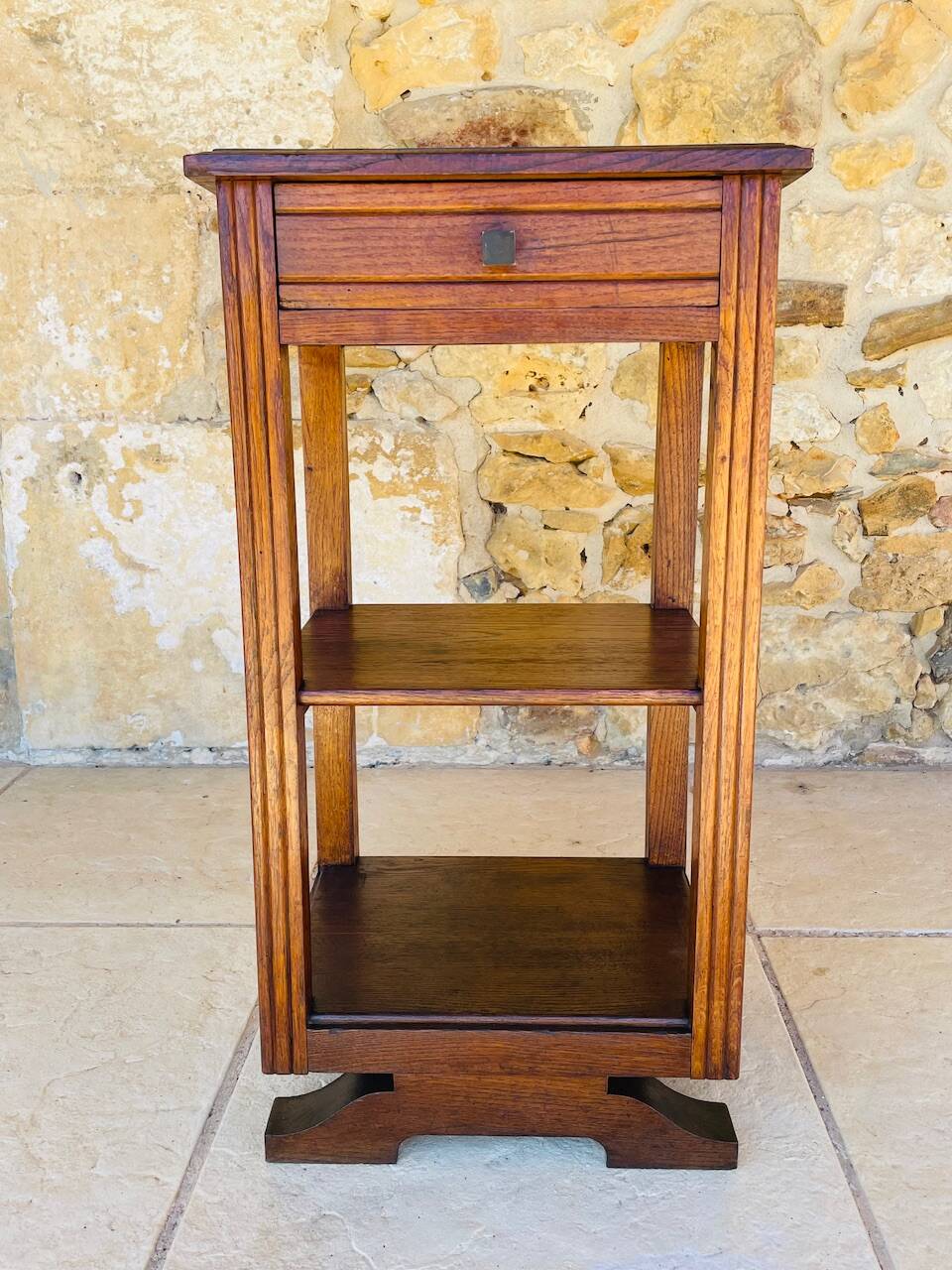 Console Art Deco a 3 niveaux en noyer, Circa 1930s