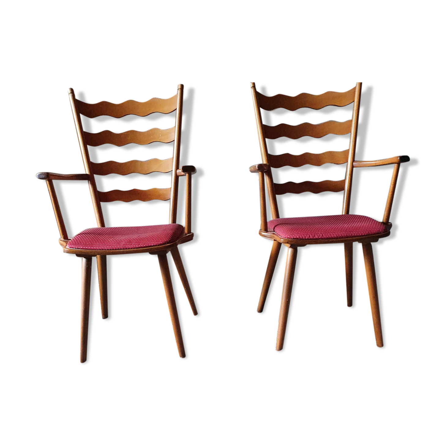 Paire de chaise style "Moustache" vintage