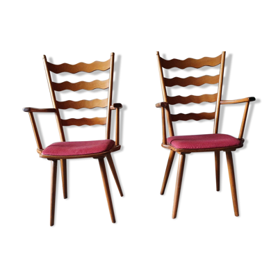 Paire de chaise style ''Moustache'' vintage