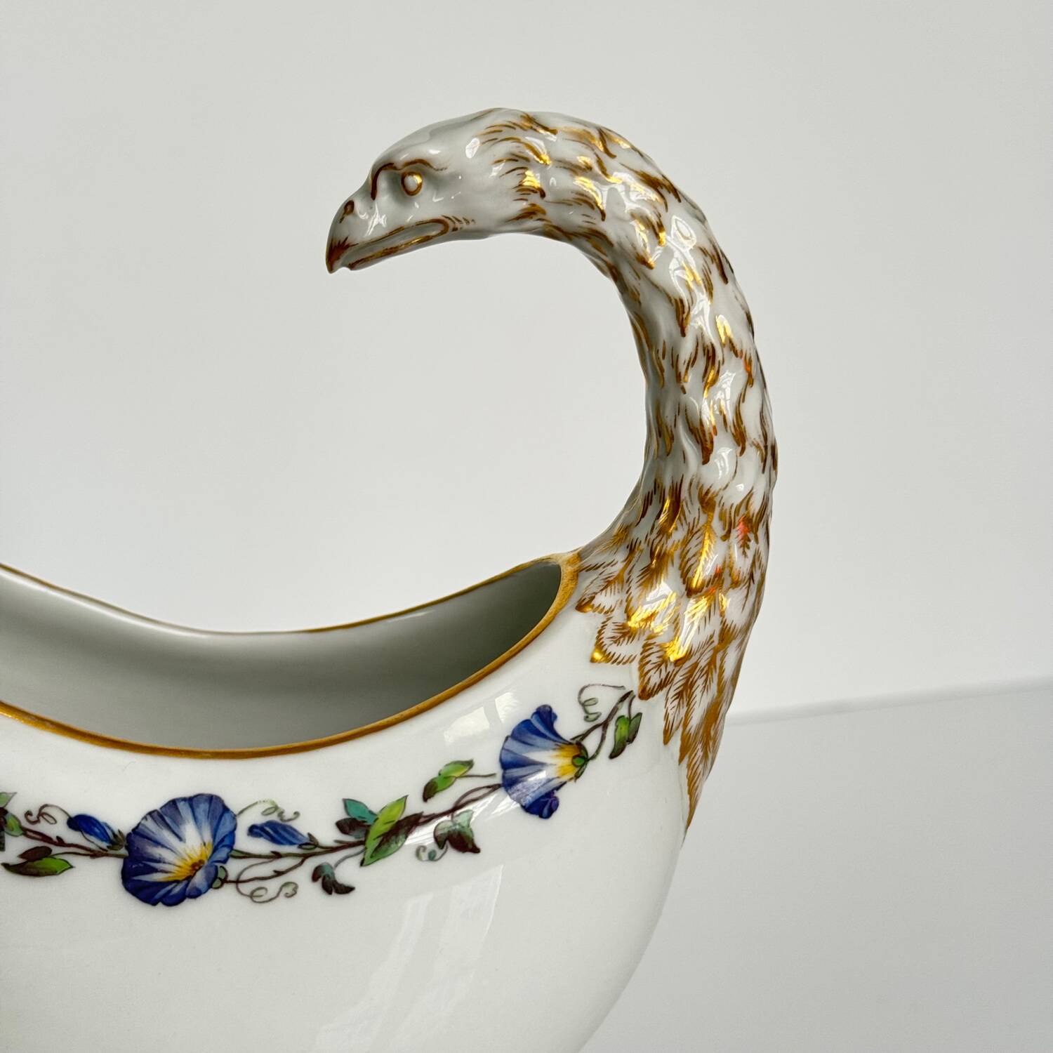 KPM Berlin porcelain sauce boat with tray | Early 19th century