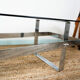 Table basse en verre et chrome