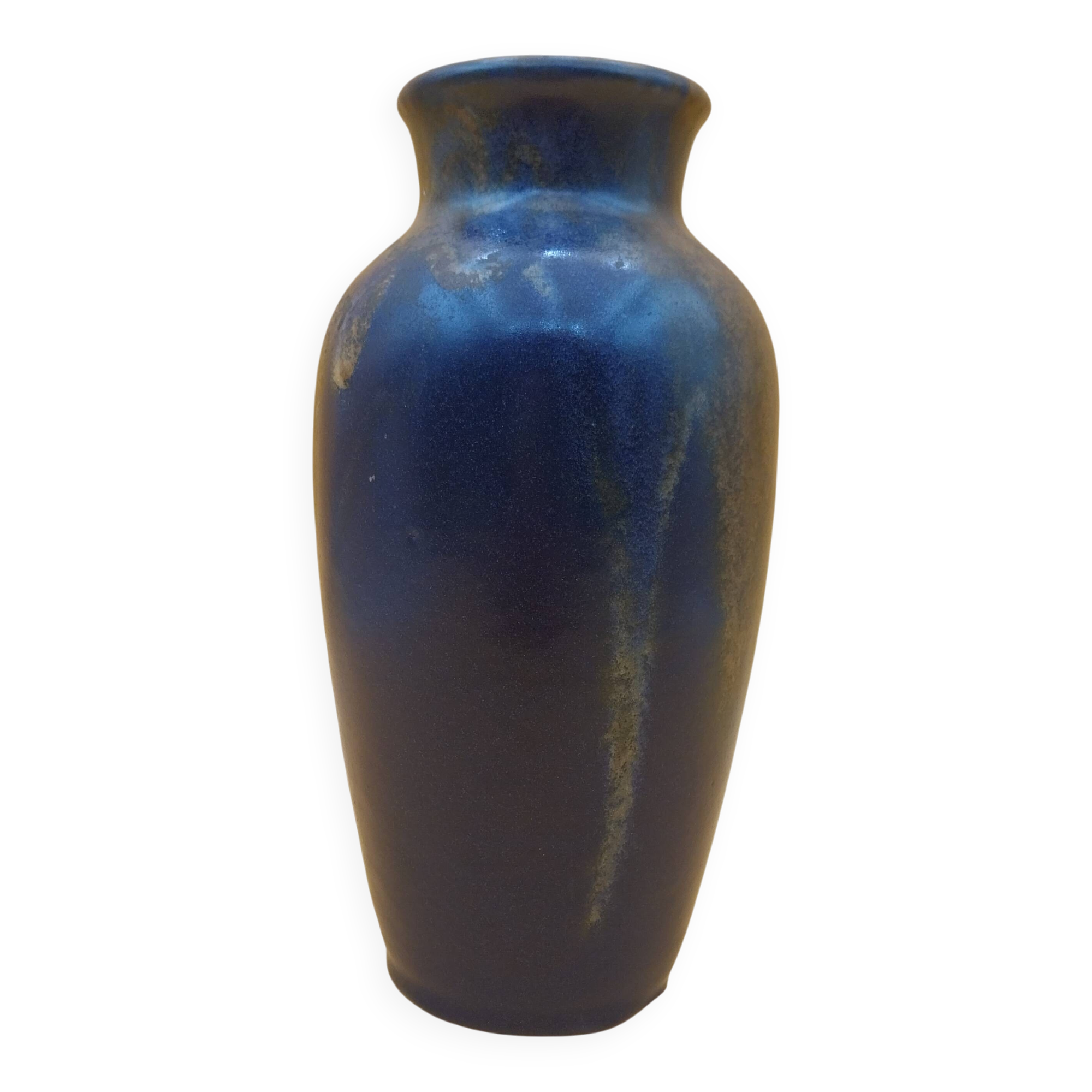 Stoneware vase from Puisaye signed Léon Pointu.