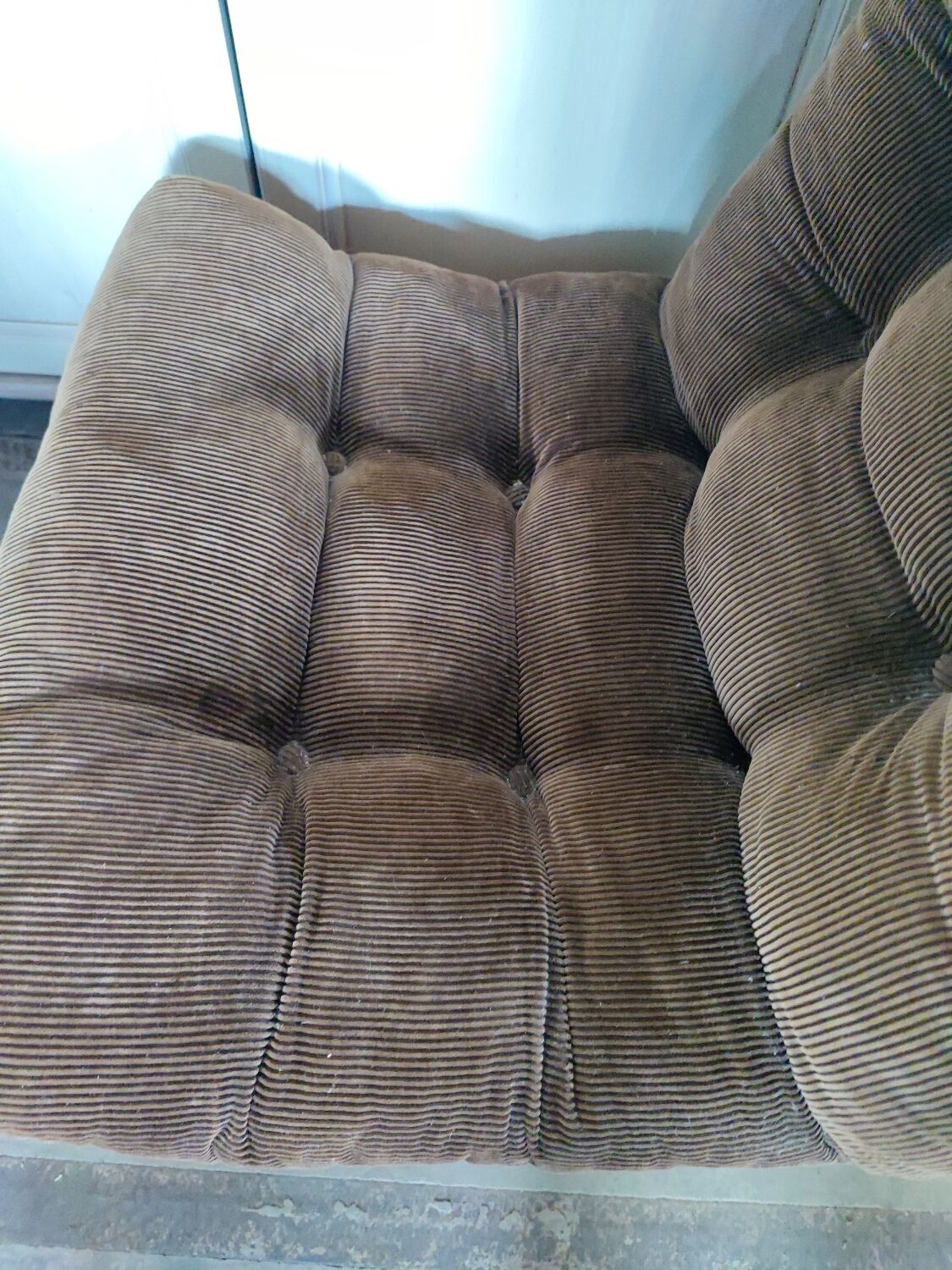 Scandinavian pine and velvet armchair