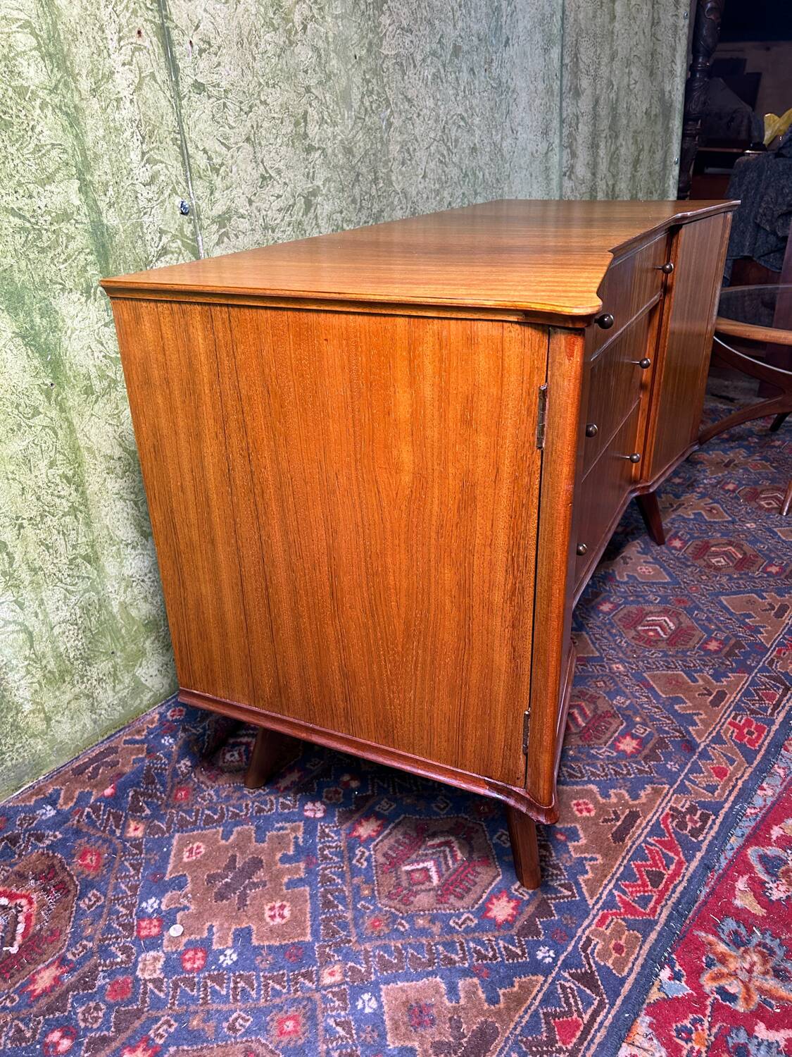 Mid century retro vintage teak small sideboard by William Lawrence 1960