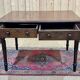 Table bureau anglaise en acajou XIXème avec 2 tiroirs