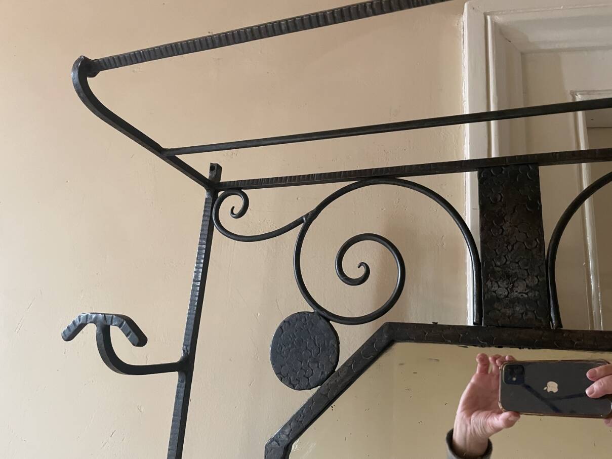 Porte-manteau mural sur pied art déco