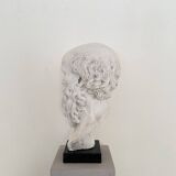White Bust of Socrates, 1940, Plaster on a Black Marble Base