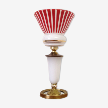 Lampe opaline années 50