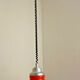 Vintage Italian 1970s Orange Glass Ceiling Light, ROLLY Rise & Fall System