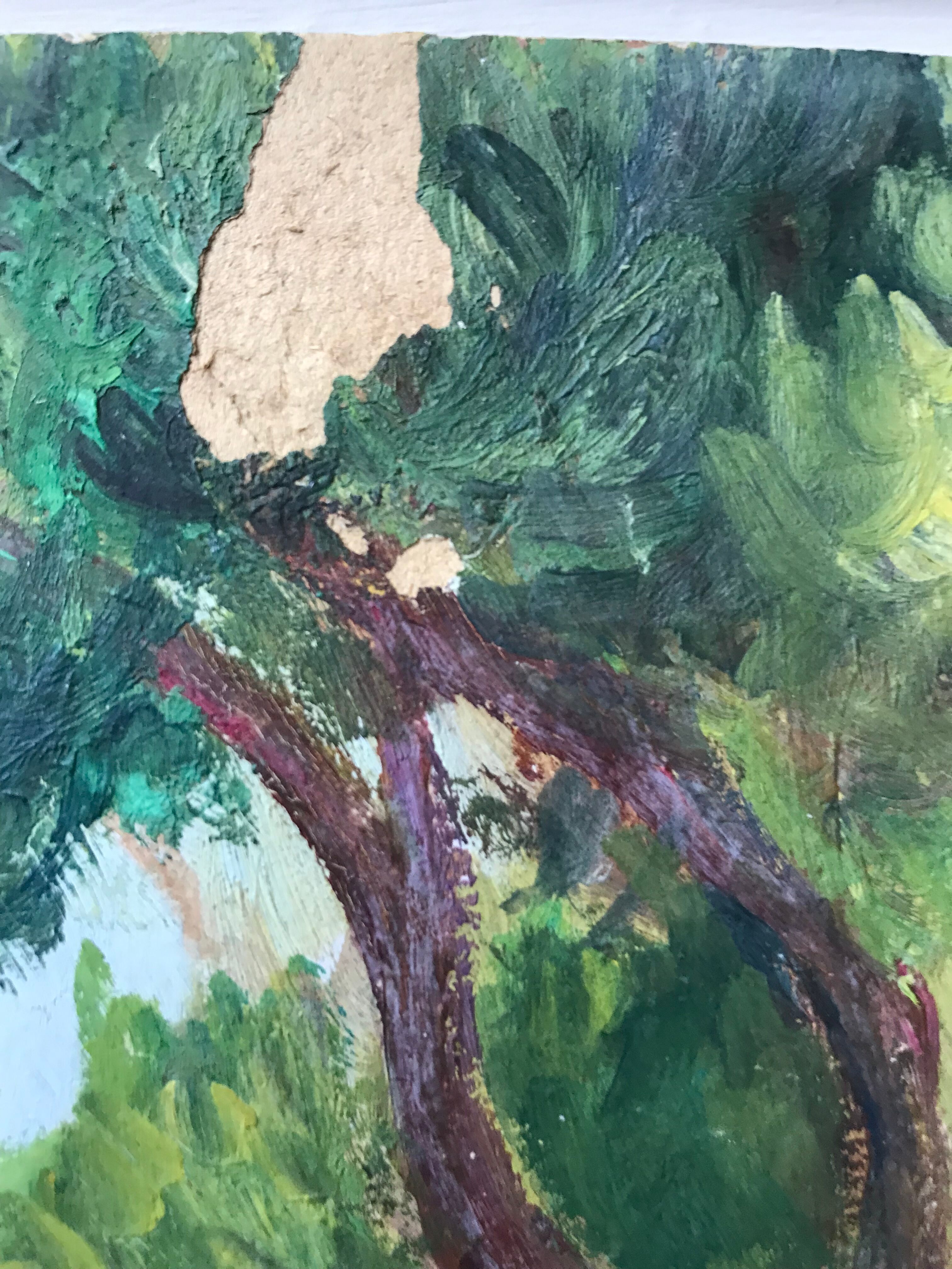 Huile paysage ancienne