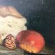 Natuere Morte (glass of wine, nuts, fruit, bread and knife)