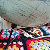 Globe map "Girard and Barrere" vintage 60/70