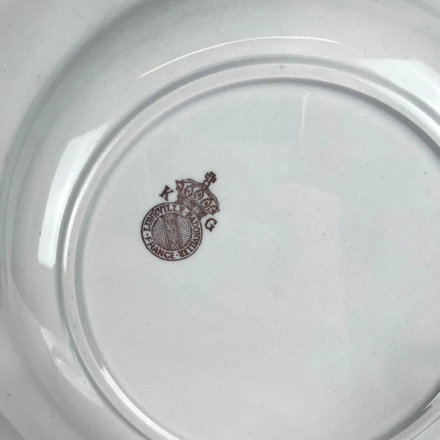 Set of 6 KG Lunéville "Le Potager" soup plates, 1950/70