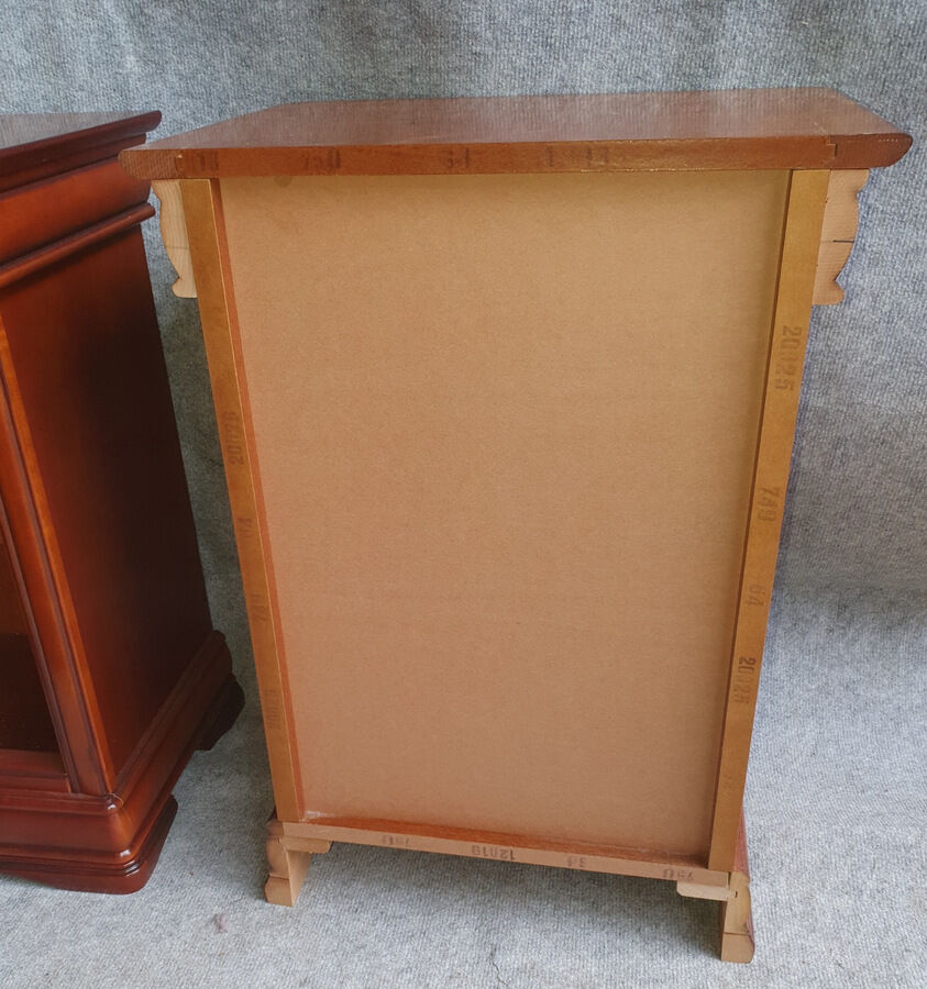 2 bedside caramel patina