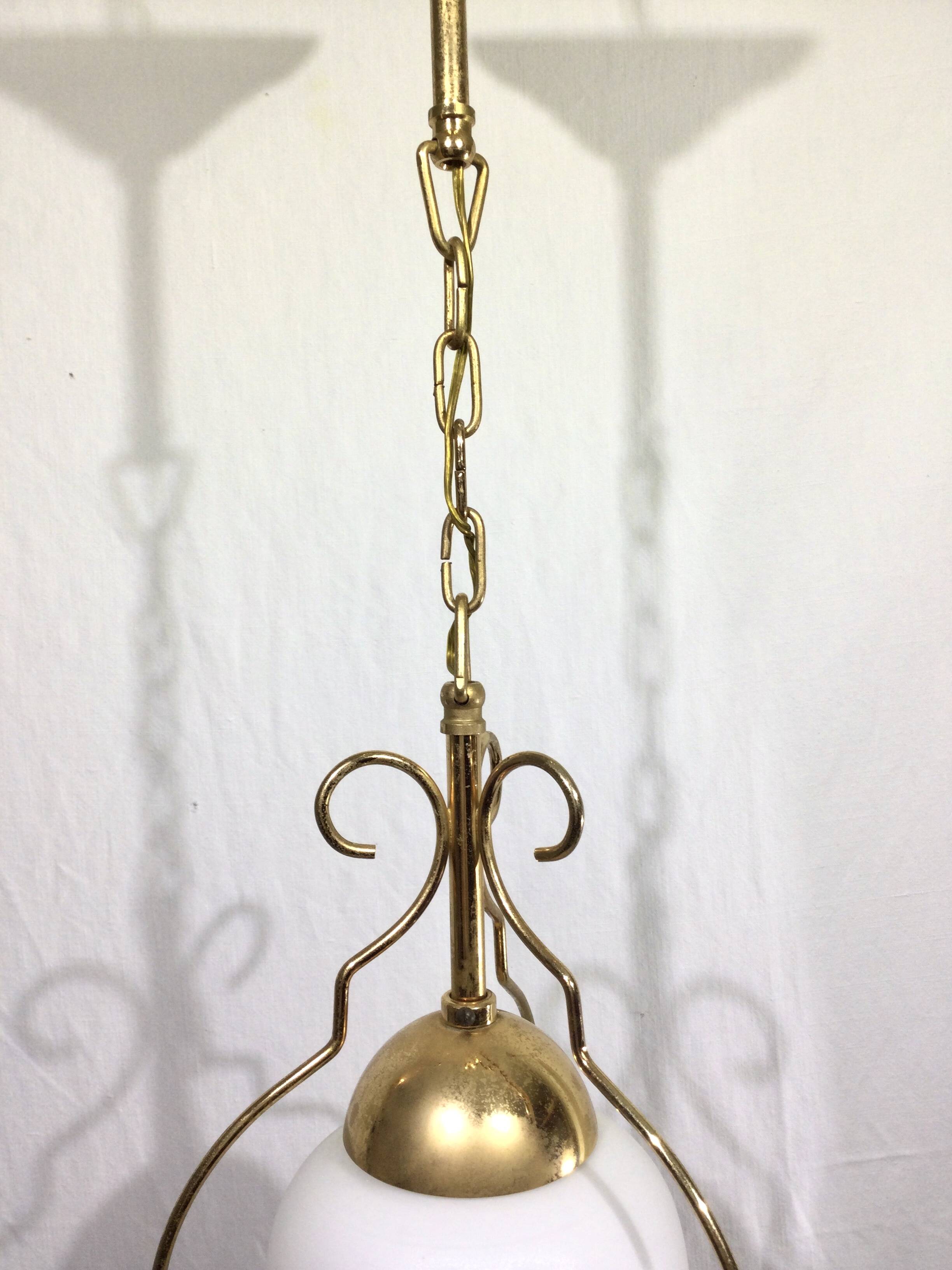 1-light lantern in gold metal