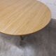 Danish ensemble transformable table 114 cm / 154 + 4 modernist chairs from the 1970s.