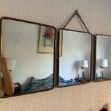 Vintage mirror 1930 triptych barber hairdresser - 30 x 78 cm