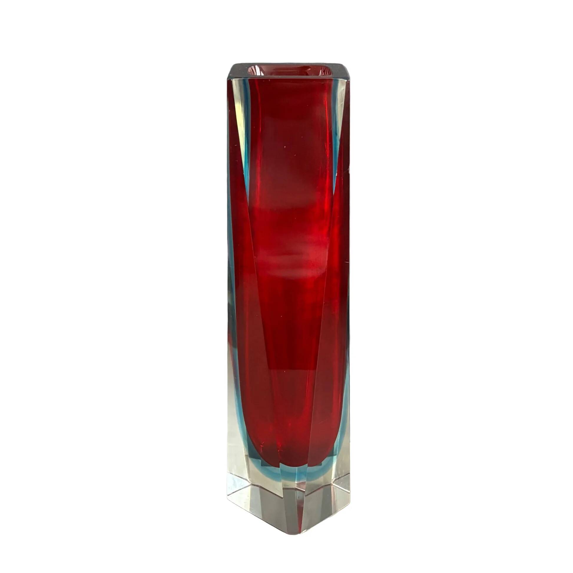 Murano vase sommerso large model red and blue - Mandruzzato - 1970s