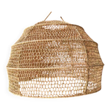 Tiflet raffia light fixture, woven dome shade