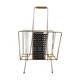 Magazine holder vintage brass structure metallic canage