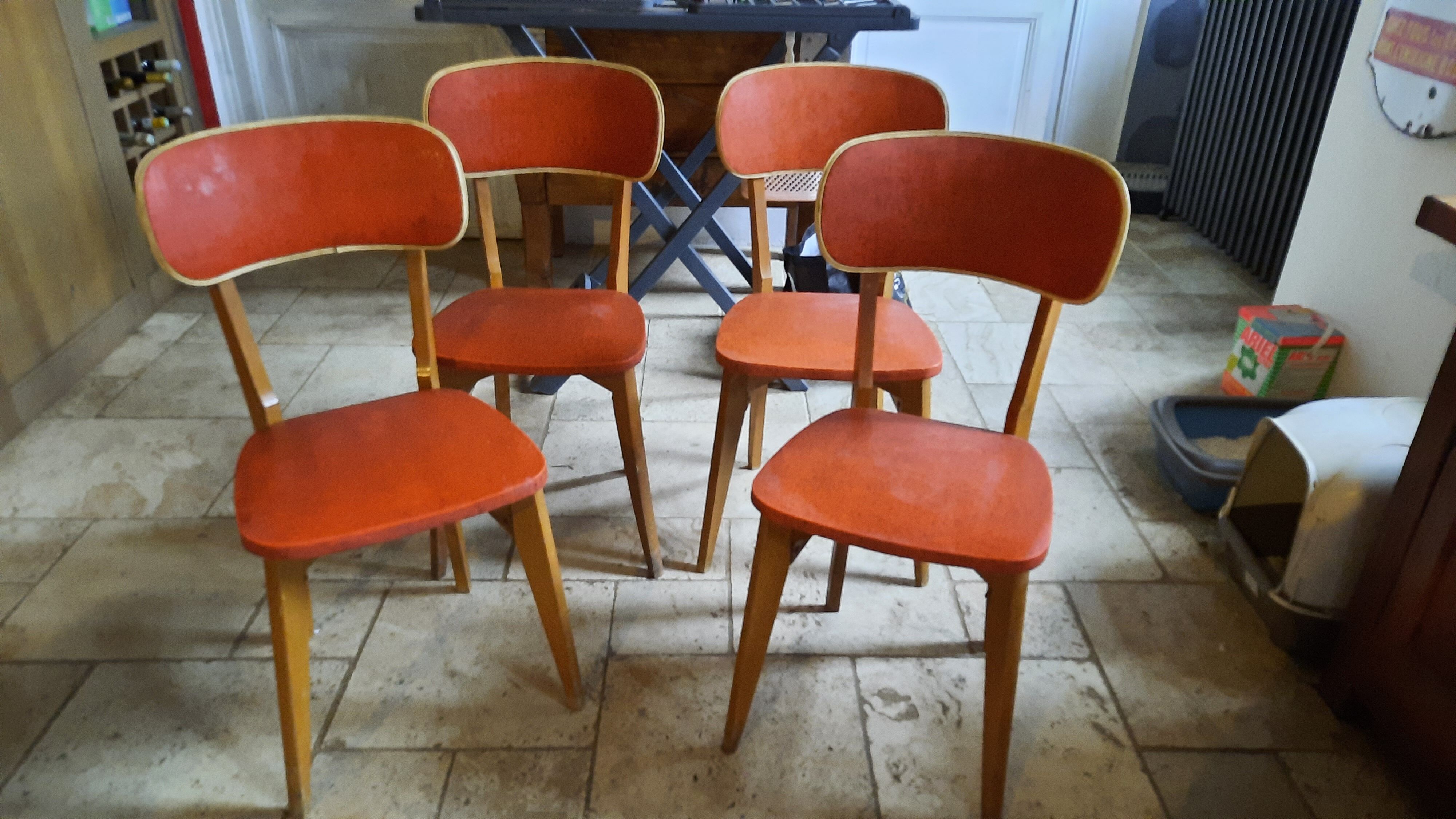 Set de 4 chaises année 50
