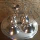 Silver metal sorbet and ice cream display stand