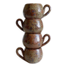 4 Pyrite stoneware cups